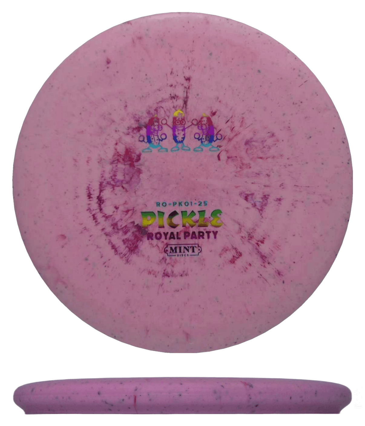174g - Pink Fractal (Rainbow Foil) Royal Party Mint Discs Pickle - Skyline Disc Golf