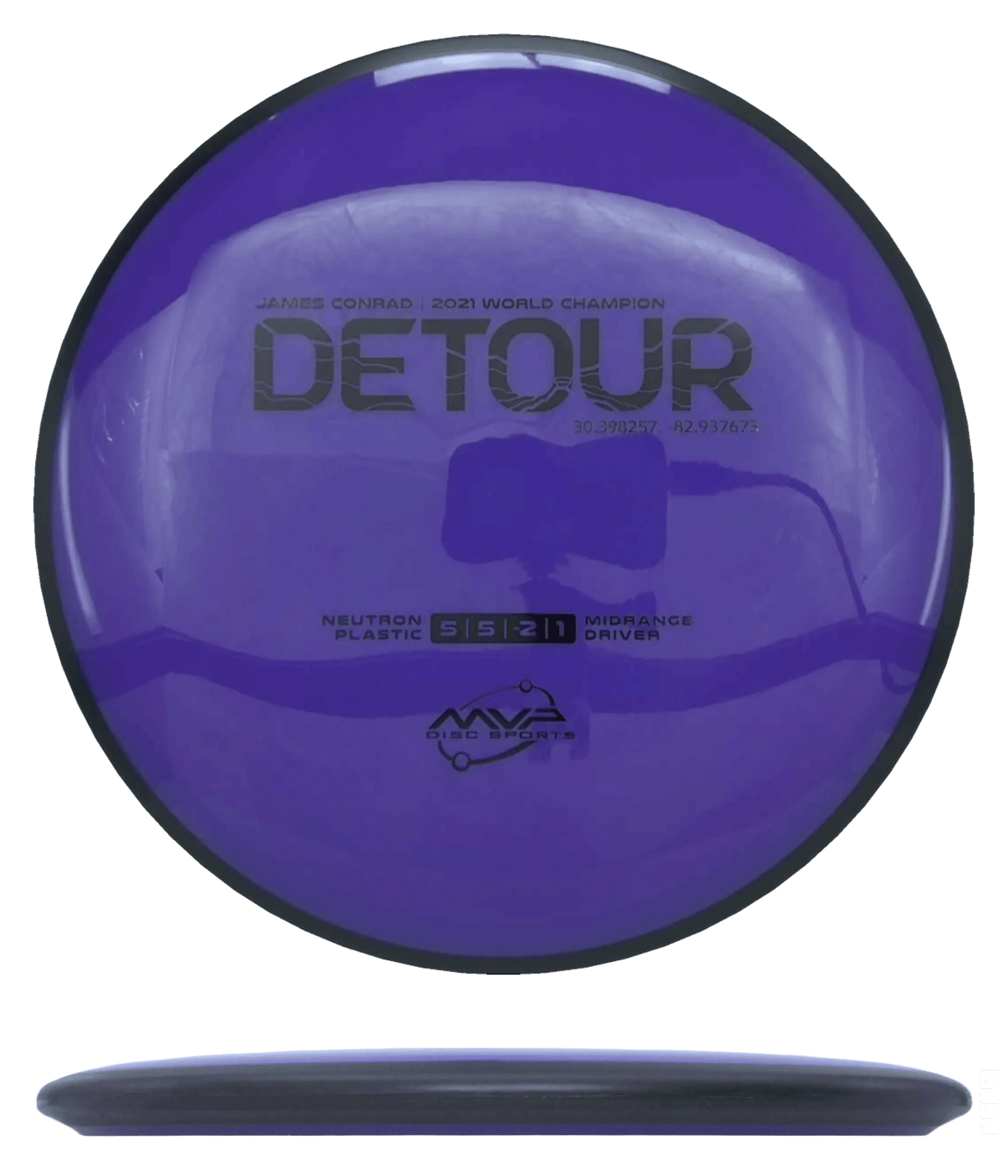 167g - Purple (Black) Neutron MVP Detour - Skyline Disc Golf