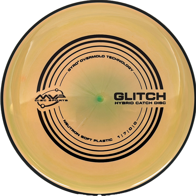 MVP Glitch MVP Glitch - Neutron Soft / 151g - Peach w/ Hint of Green (Black) *1005* - Skyline Disc Golf