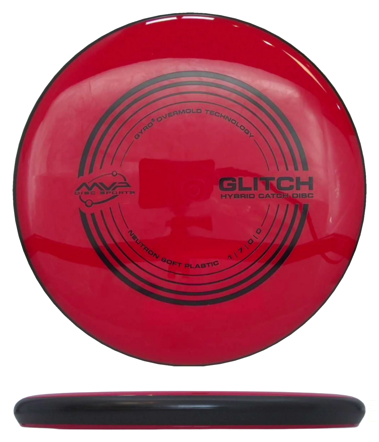 MVP Glitch - Neutron Soft / 146g - Red (Black) *192* - Skyline Disc Golf