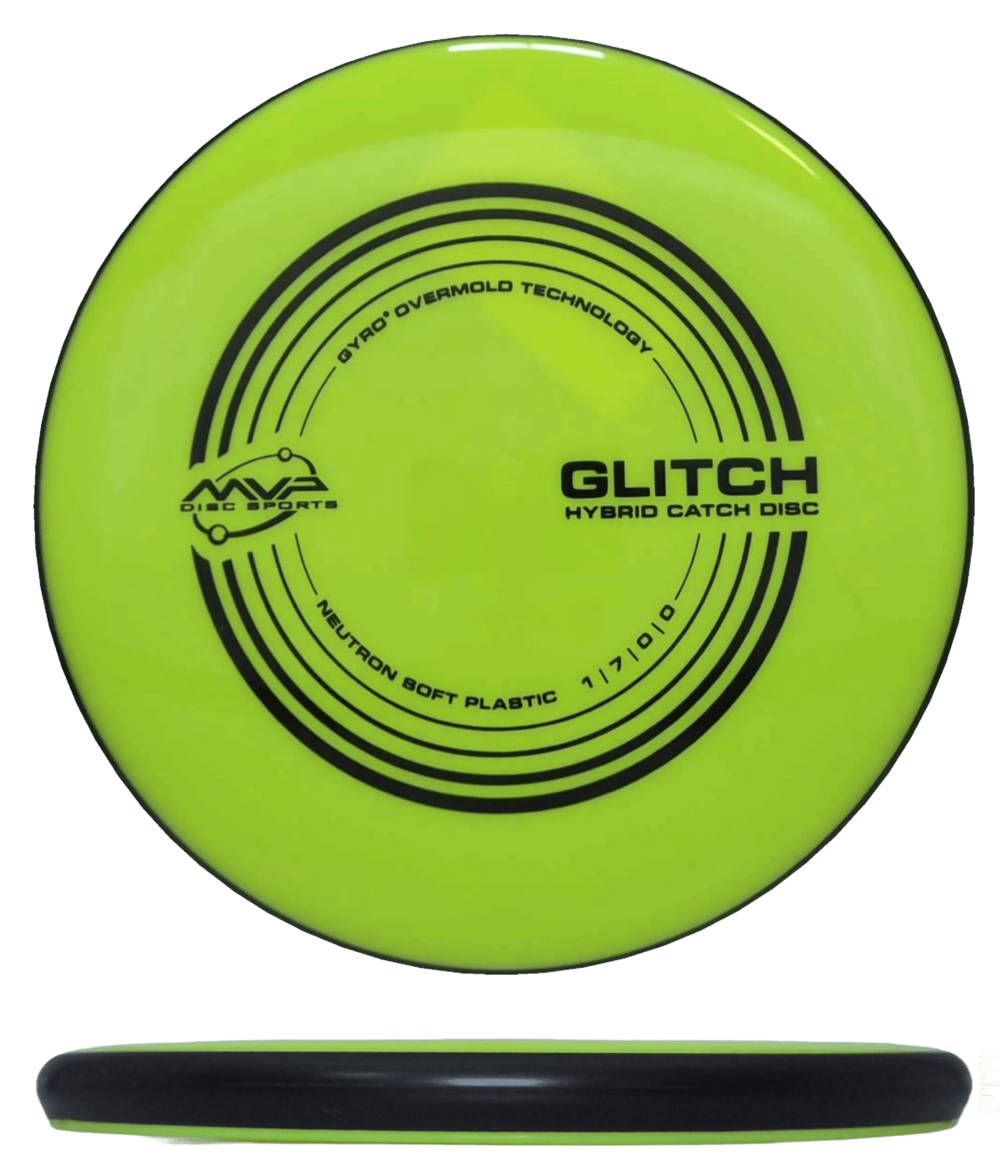 147g - Canary Yellow (Black) Neutron Soft MVP Glitch - Skyline Disc Golf