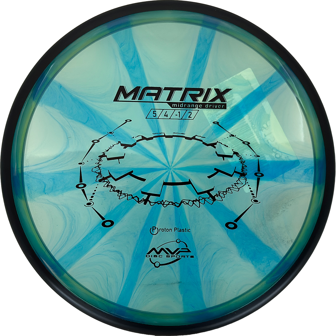 MVP Matrix MVP Matrix - Proton / 176g - Blue Green Burst (Black) - Skyline Disc Golf