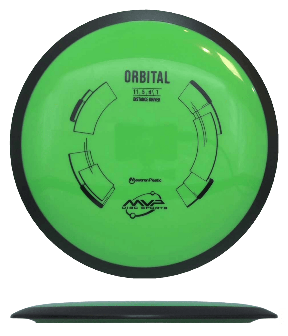 168g - Green (Black) Neutron MVP Orbital - Skyline Disc Golf