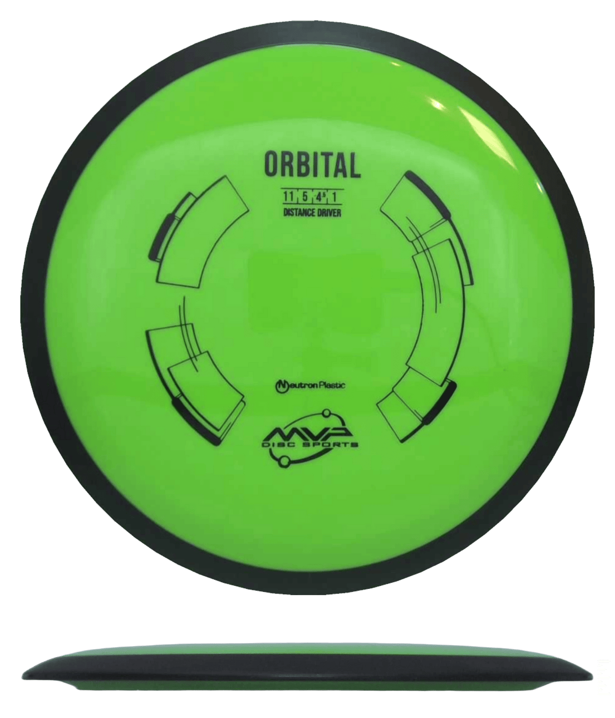 162g - Lime (Black) Neutron MVP Orbital - Skyline Disc Golf