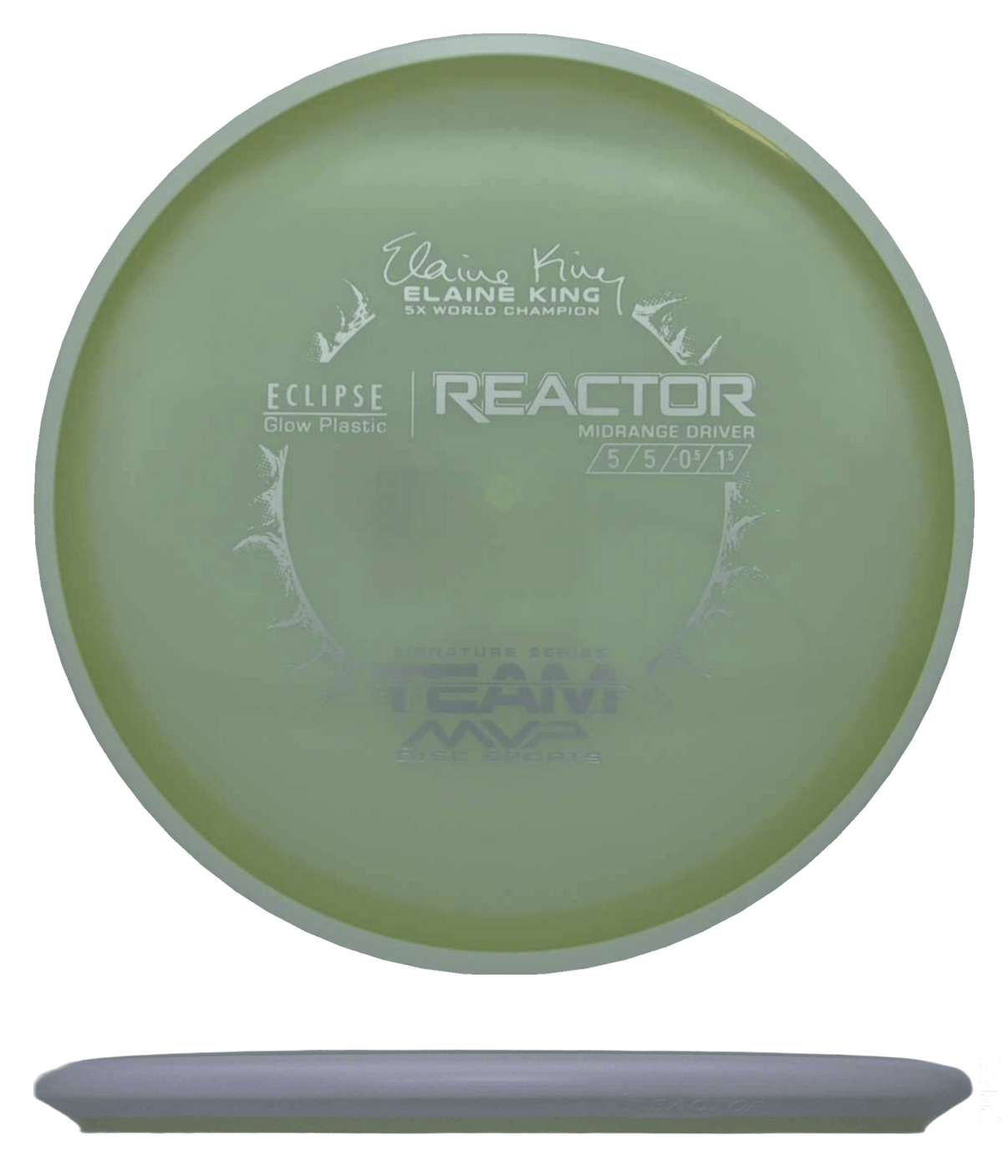 176g - Glow w/ White Rim (Chrome) *028* Eclipse MVP Reactor - Skyline Disc Golf