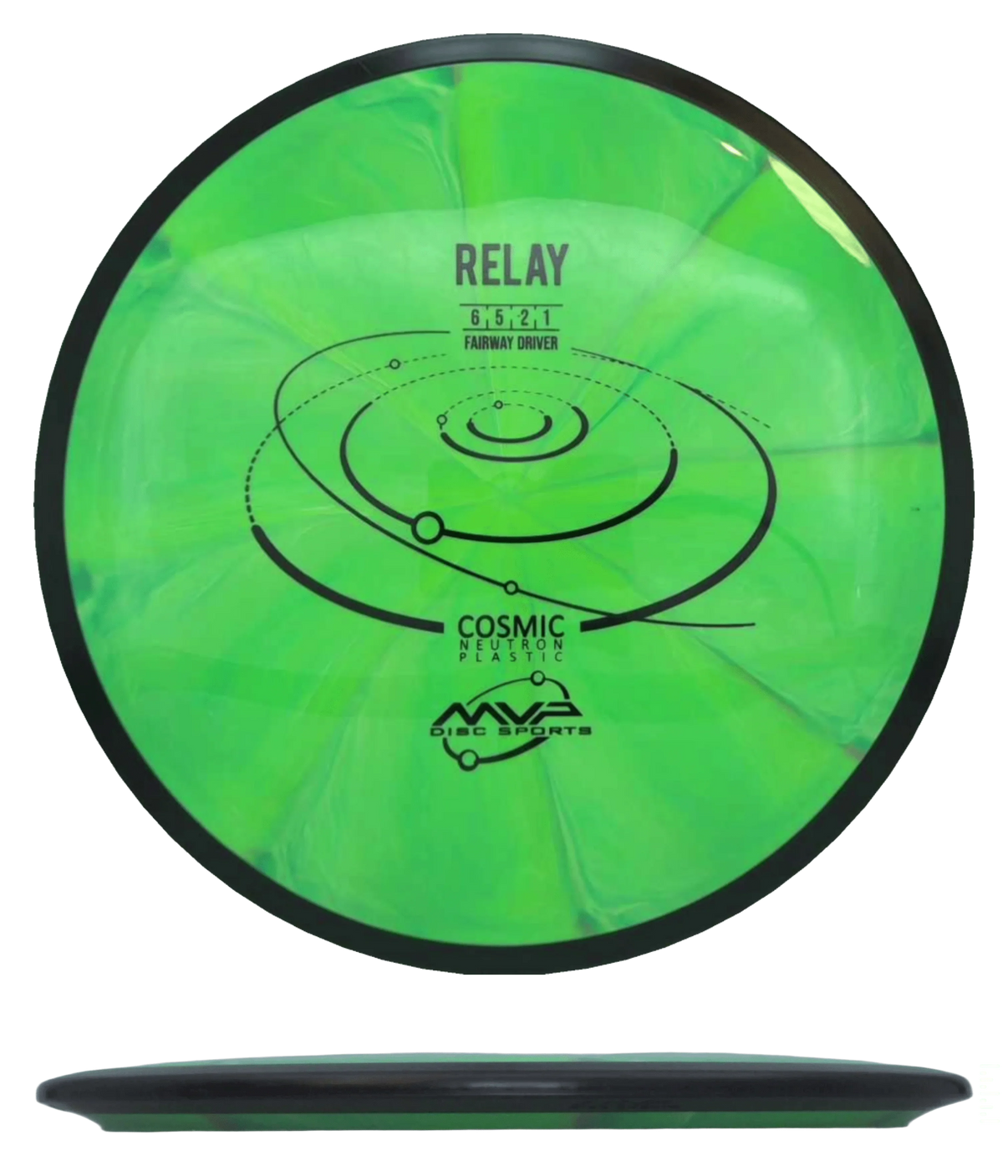 MVP Relay - Cosmic Neutron / 157g - Green Burst (Black) - Skyline Disc Golf