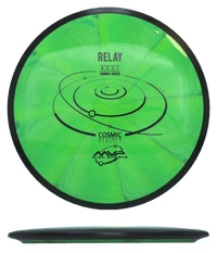 157g - Green Burst (Black) Cosmic Neutron MVP Relay - Skyline Disc Golf