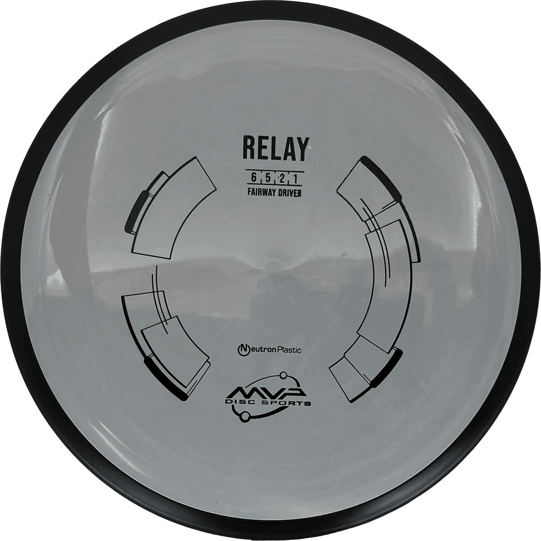 161g - Gray (Black) Neutron MVP Relay - Skyline Disc Golf