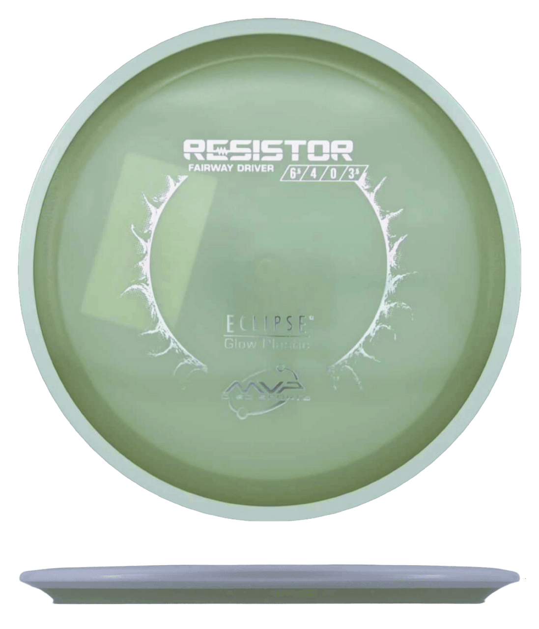 MVP Resistor MVP Resistor - Eclipse / 172g - Glow w/ White Rim (Silver) *037* - Skyline Disc Golf