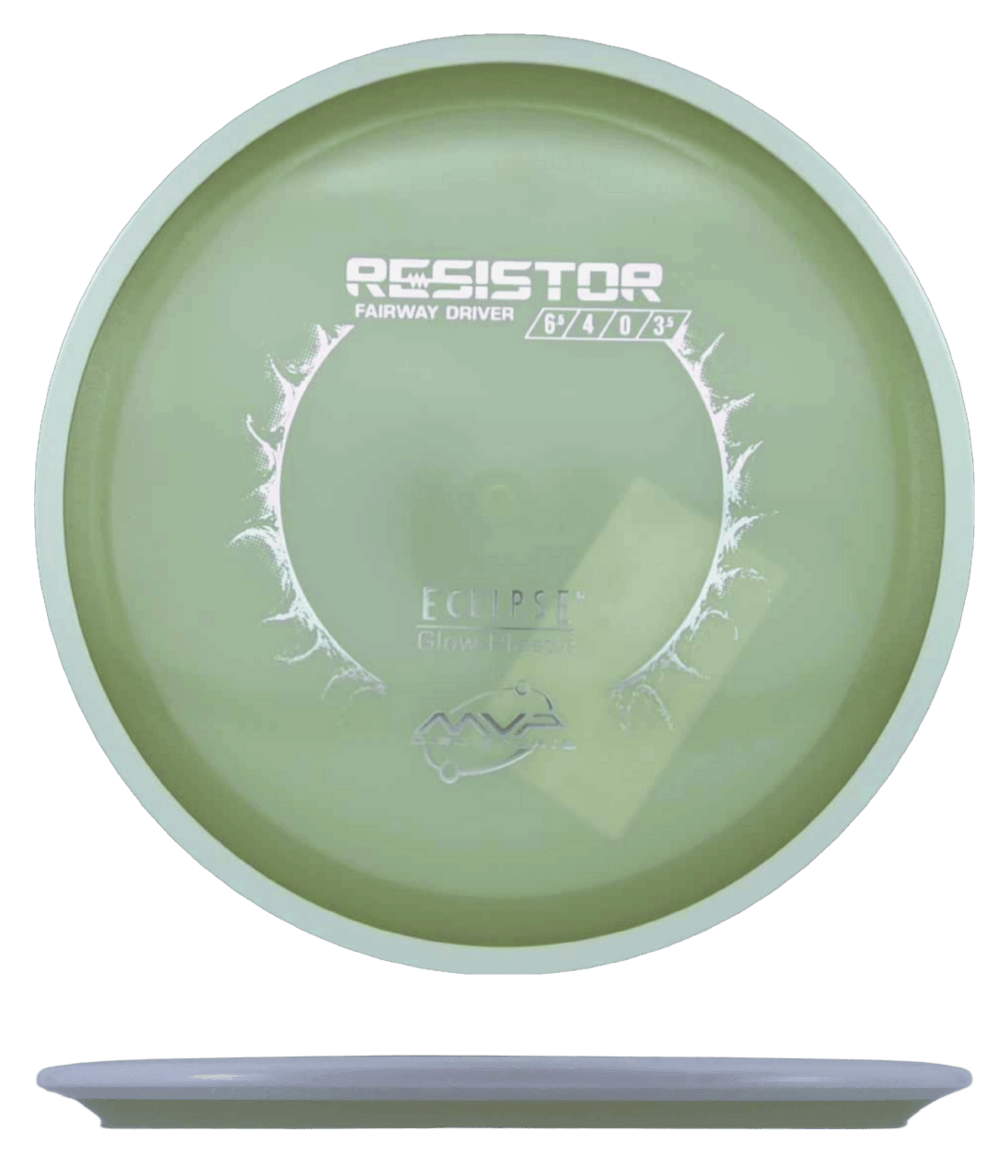 MVP Resistor MVP Resistor - Eclipse / 172g - Glow w/ White Rim (Silver) *038* - Skyline Disc Golf