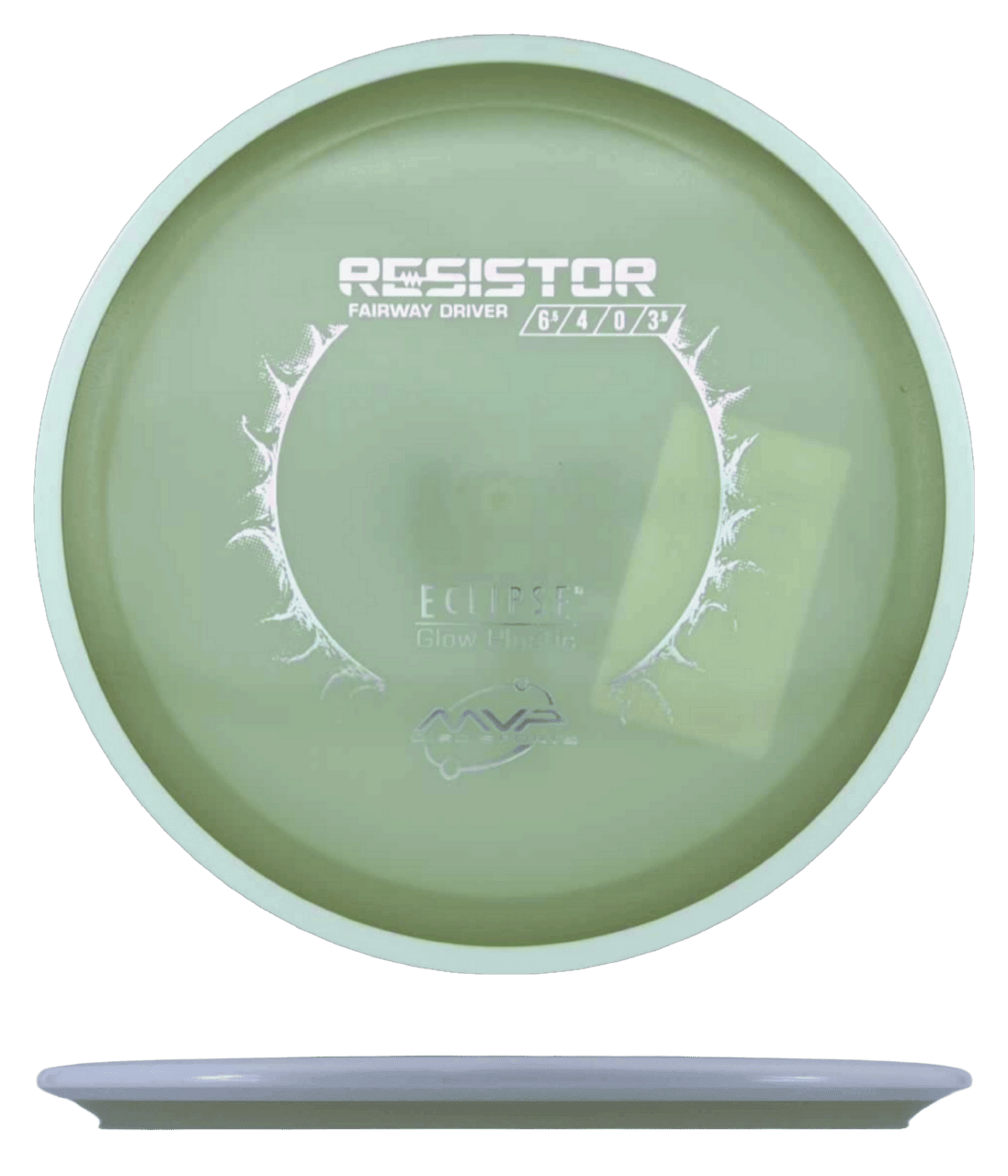 MVP Resistor MVP Resistor - Eclipse / 167g - Glow w/ White Rim (Silver) *039* - Skyline Disc Golf