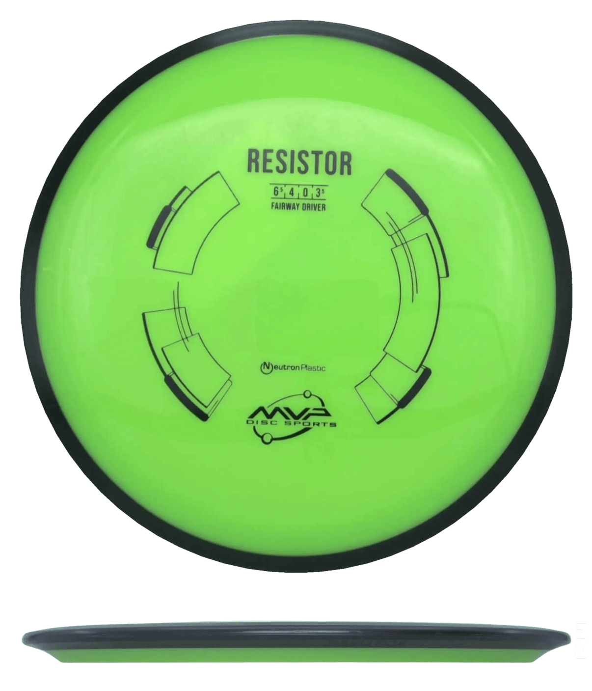 MVP Resistor - Neutron / 168g - Chartreuse (Black) - Skyline Disc Golf