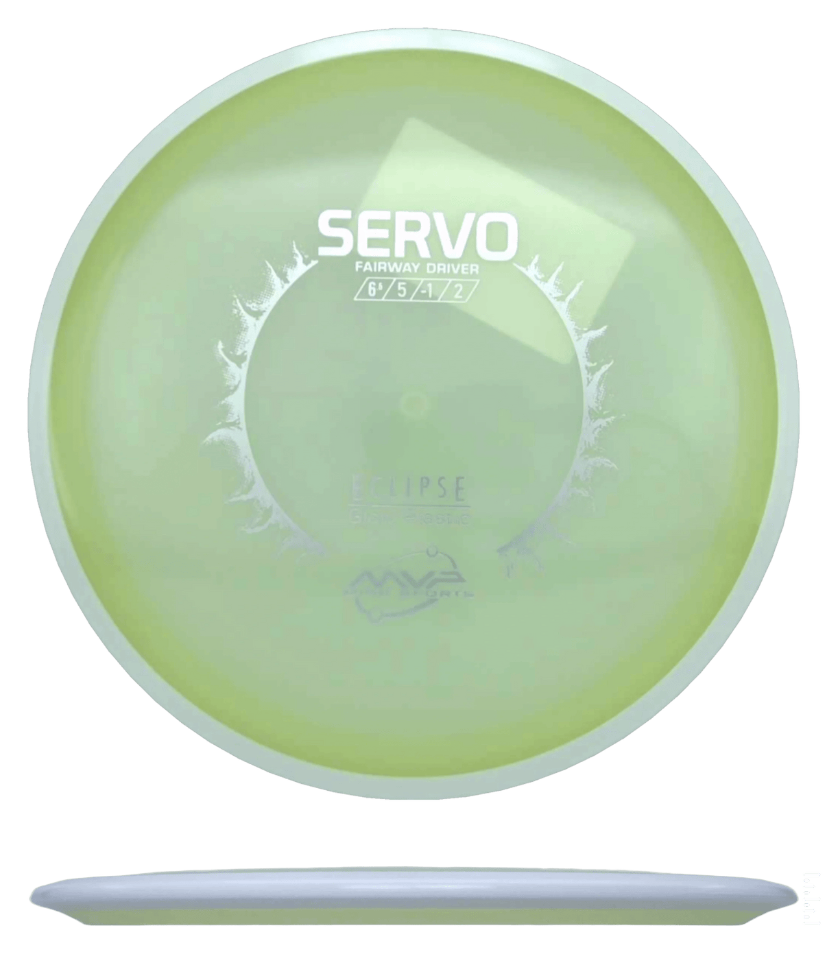167g - Glow w/ White Rim (Silver) *100* Eclipse MVP Servo - Skyline Disc Golf
