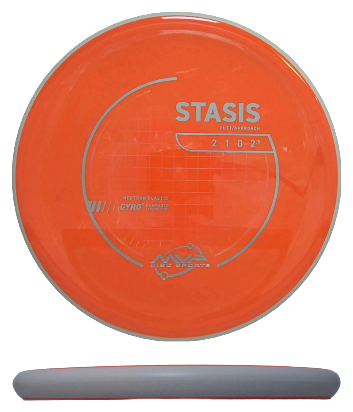 MVP Stasis - Neutron / 174g - Orange w/ White Rim (Silver) - Skyline Disc Golf