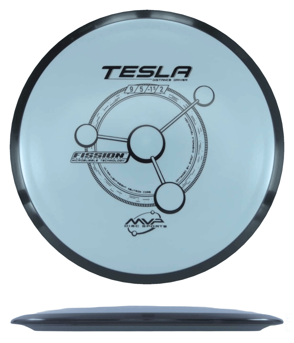 163g - Light Gray - ish (Black) Fission MVP Tesla - Skyline Disc Golf