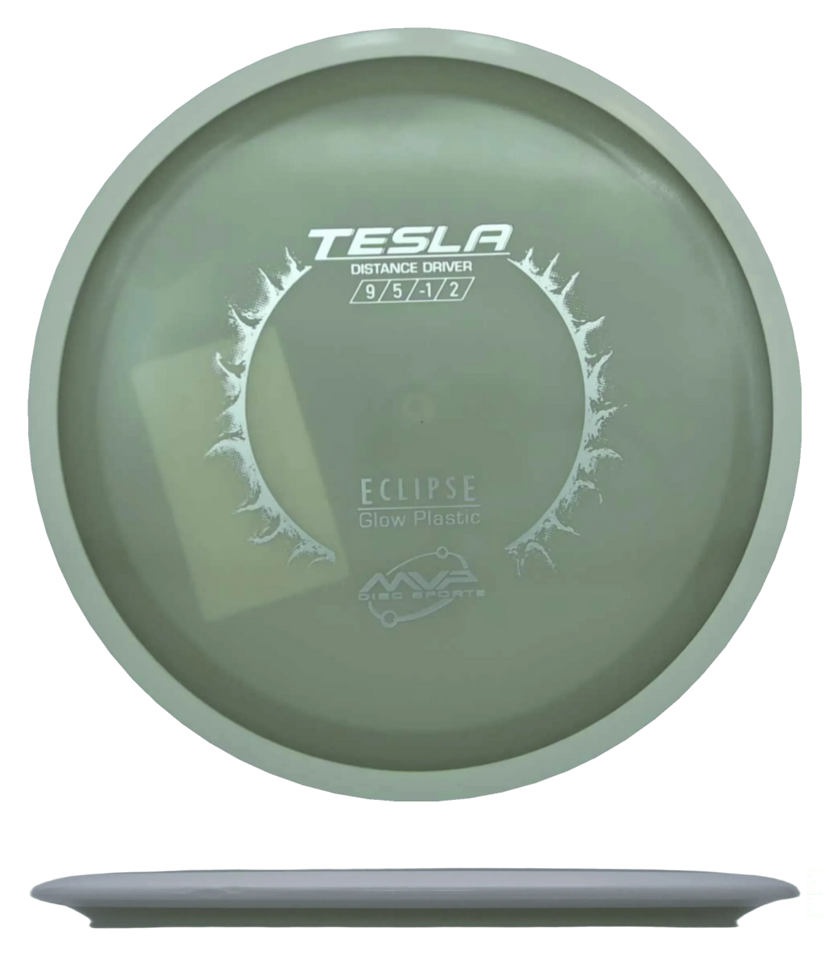 MVP Tesla - Eclipse / 168g - Glow w/ White Rim (Silver) *448* - Skyline Disc Golf