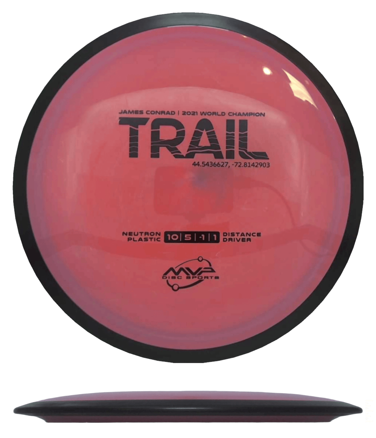 175g - Salmon Swirl (Black) Neutron MVP Trail - Skyline Disc Golf
