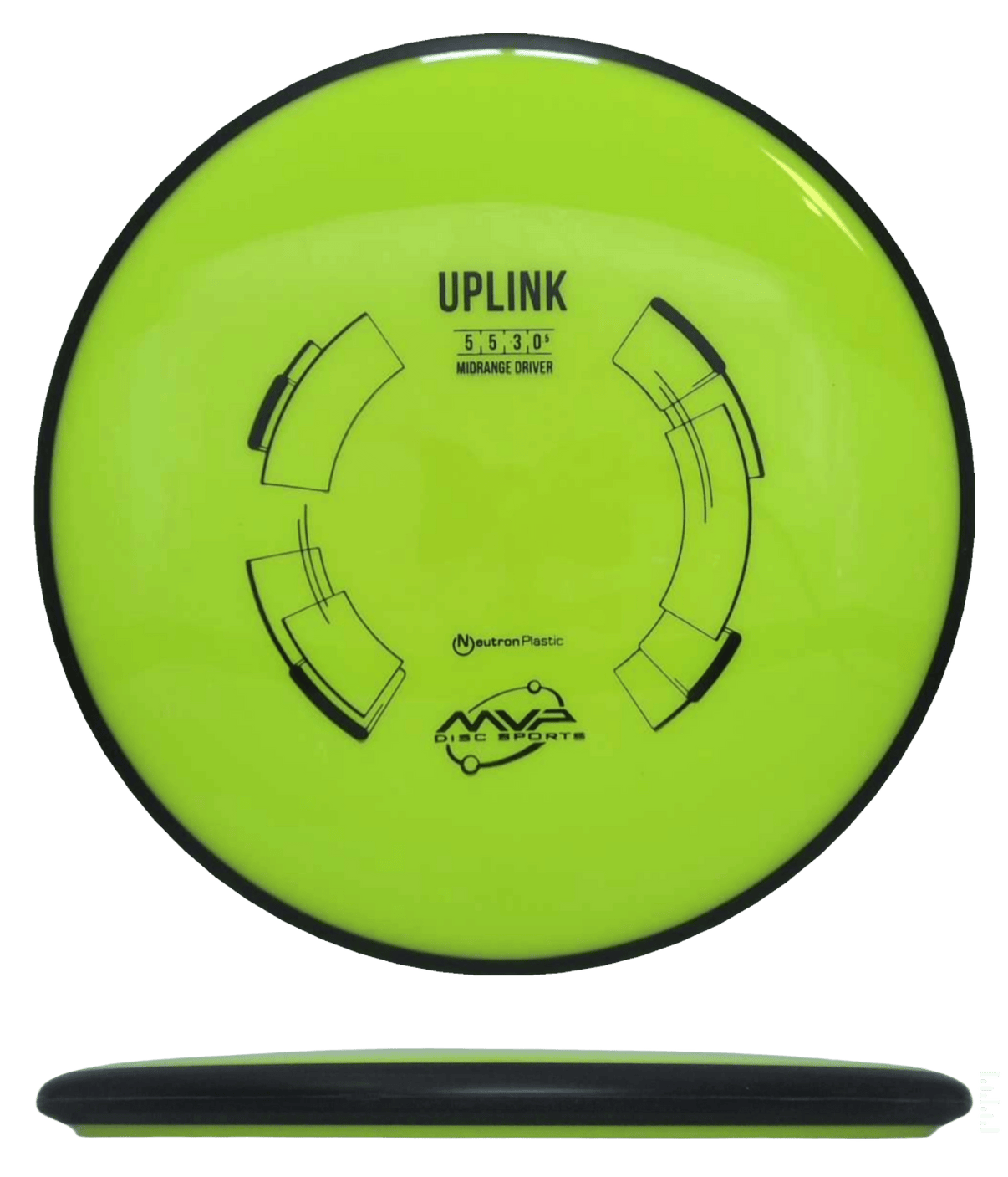 176g - Yellow (Black) Neutron MVP Uplink - Skyline Disc Golf