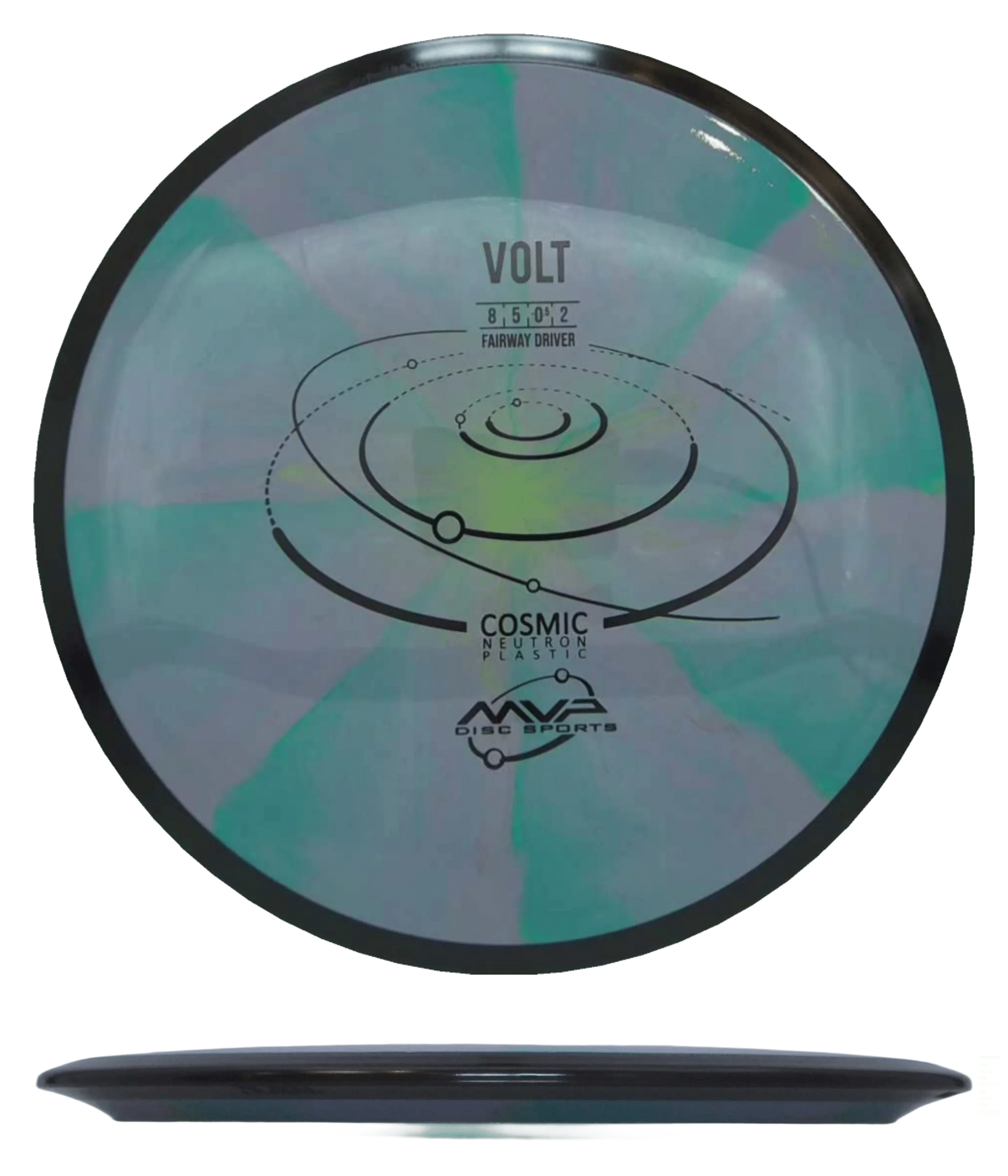 MVP Volt - Cosmic Neutron / 168g - Green/Lavender Burst (Black) - Skyline Disc Golf