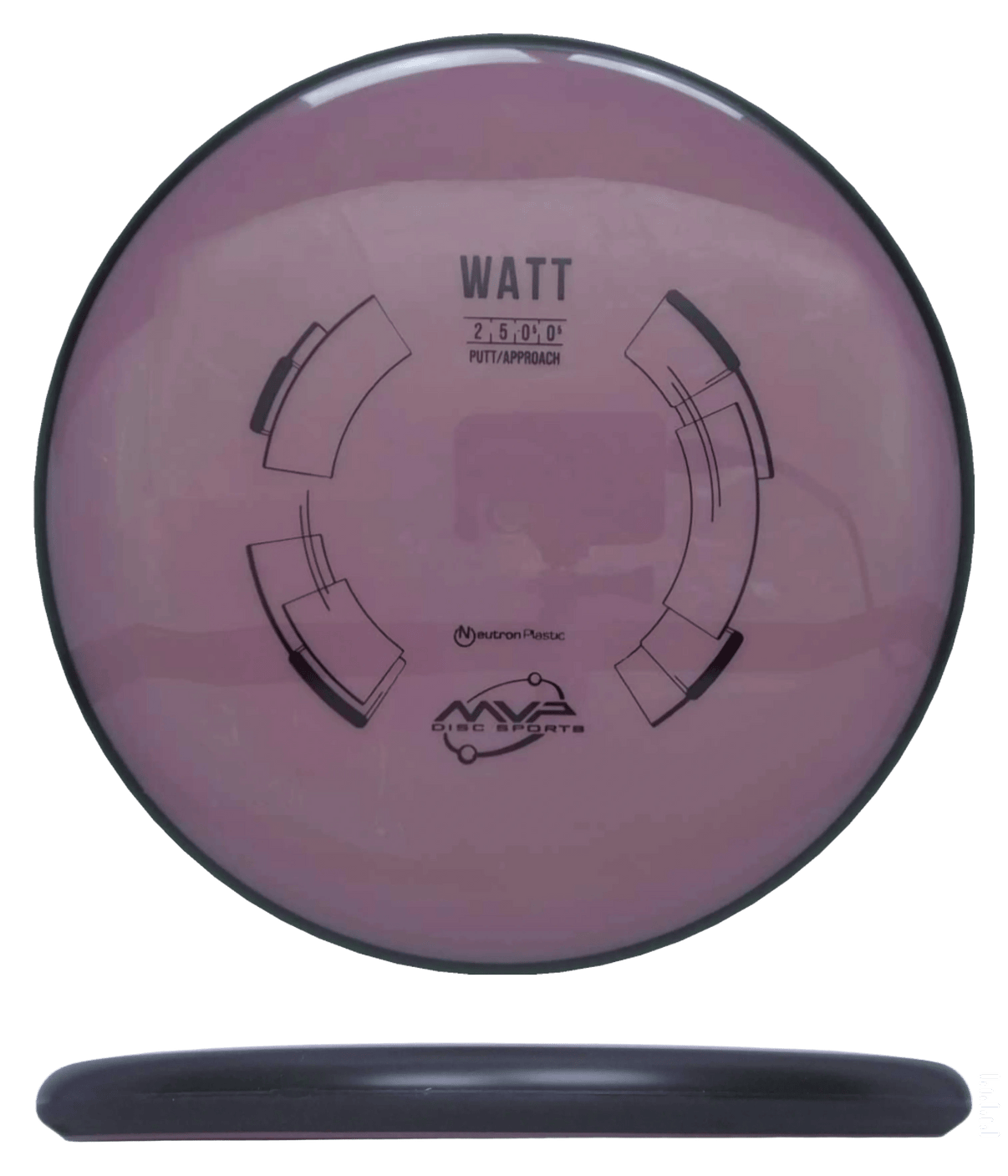 168g - Plum (Black) Neutron MVP Watt - Skyline Disc Golf