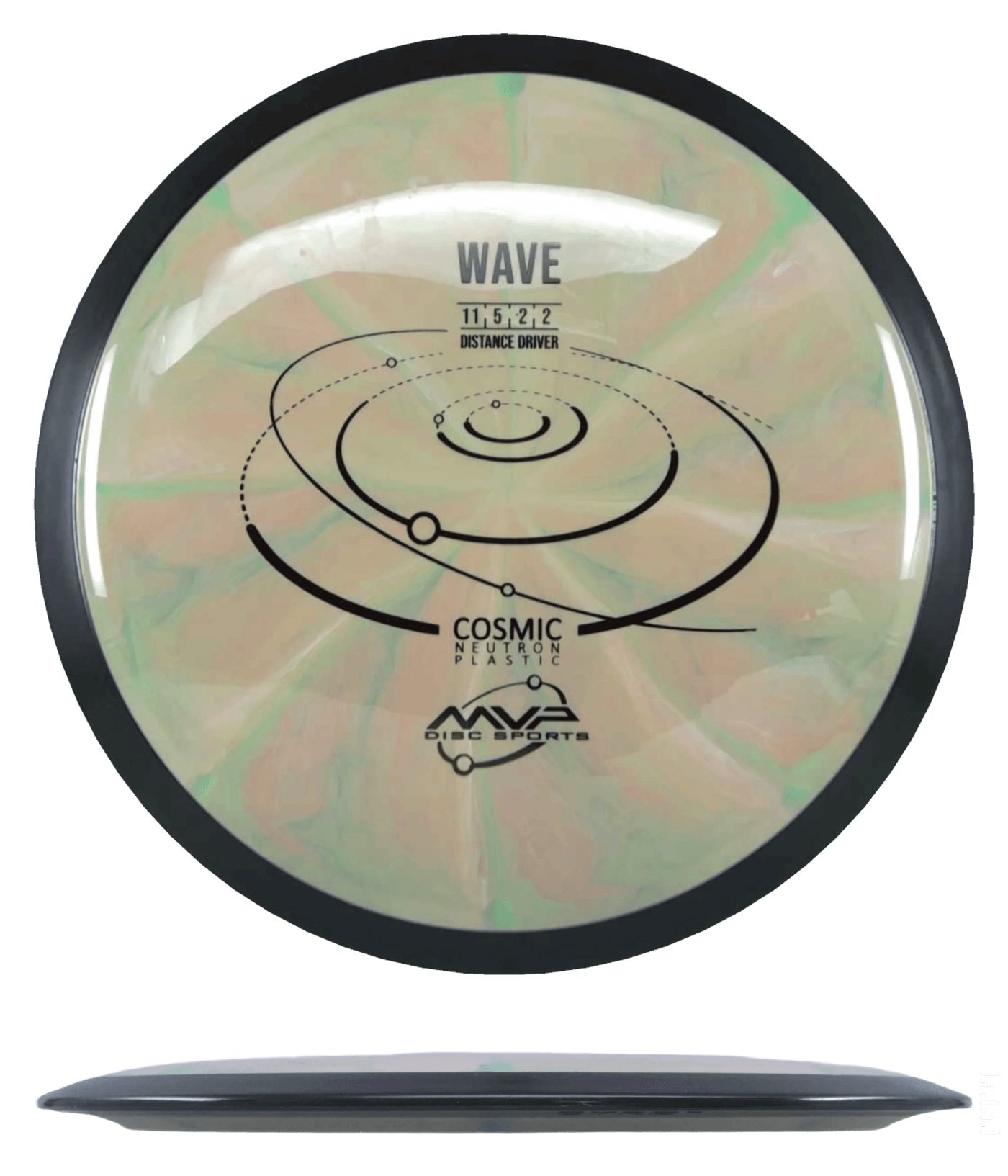 MVP Wave MVP Wave - Cosmic Neutron / 163g - Tan/Melon/Green Burst (Black) - Skyline Disc Golf