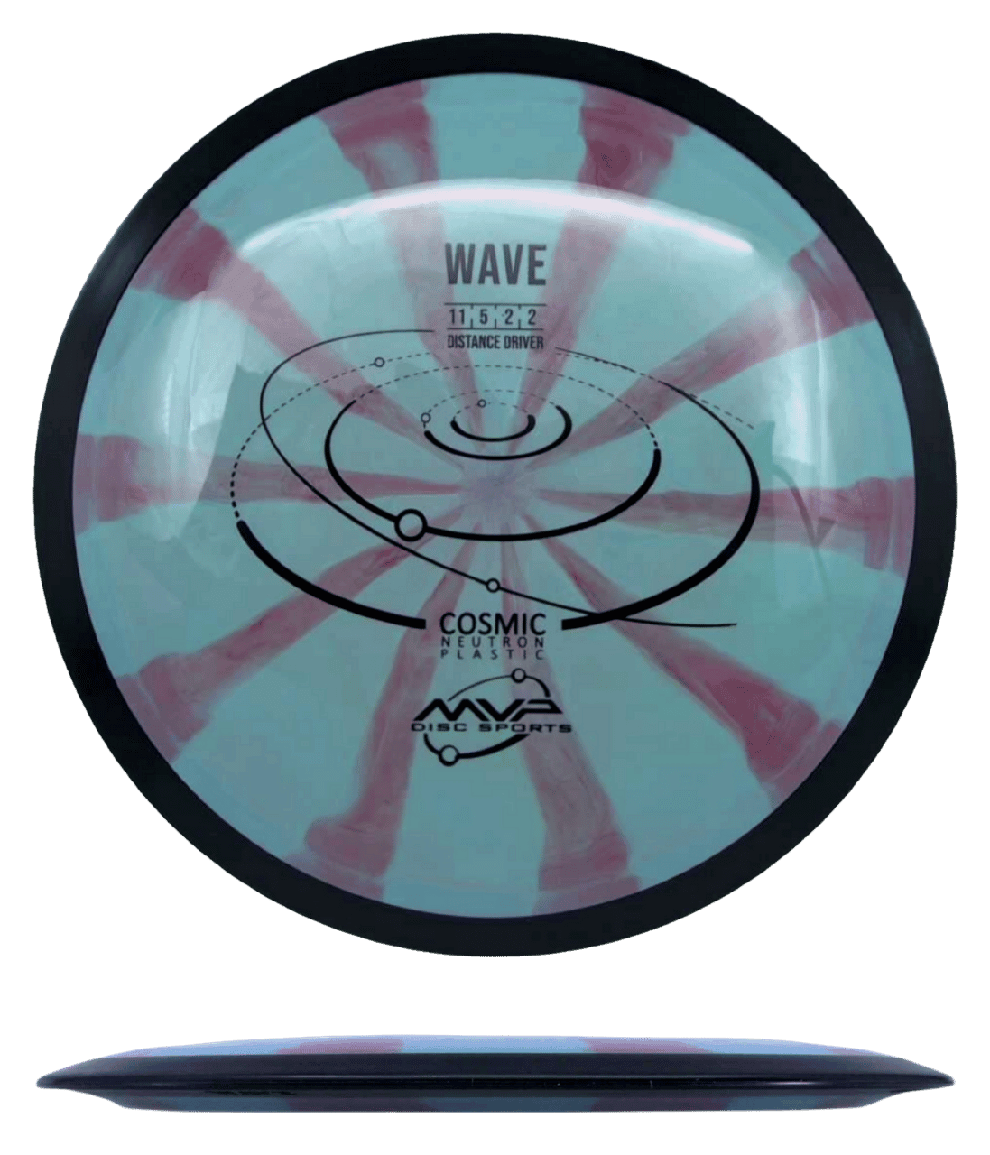 MVP Wave MVP Wave - Cosmic Neutron / 166g - Sky Blue/Rose Red Burst (Black) - Skyline Disc Golf