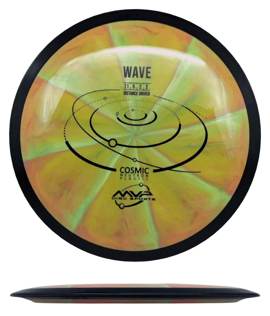 MVP Wave MVP Wave - Cosmic Neutron / 173g - Orange/Green-ish Burst (Black) - Skyline Disc Golf