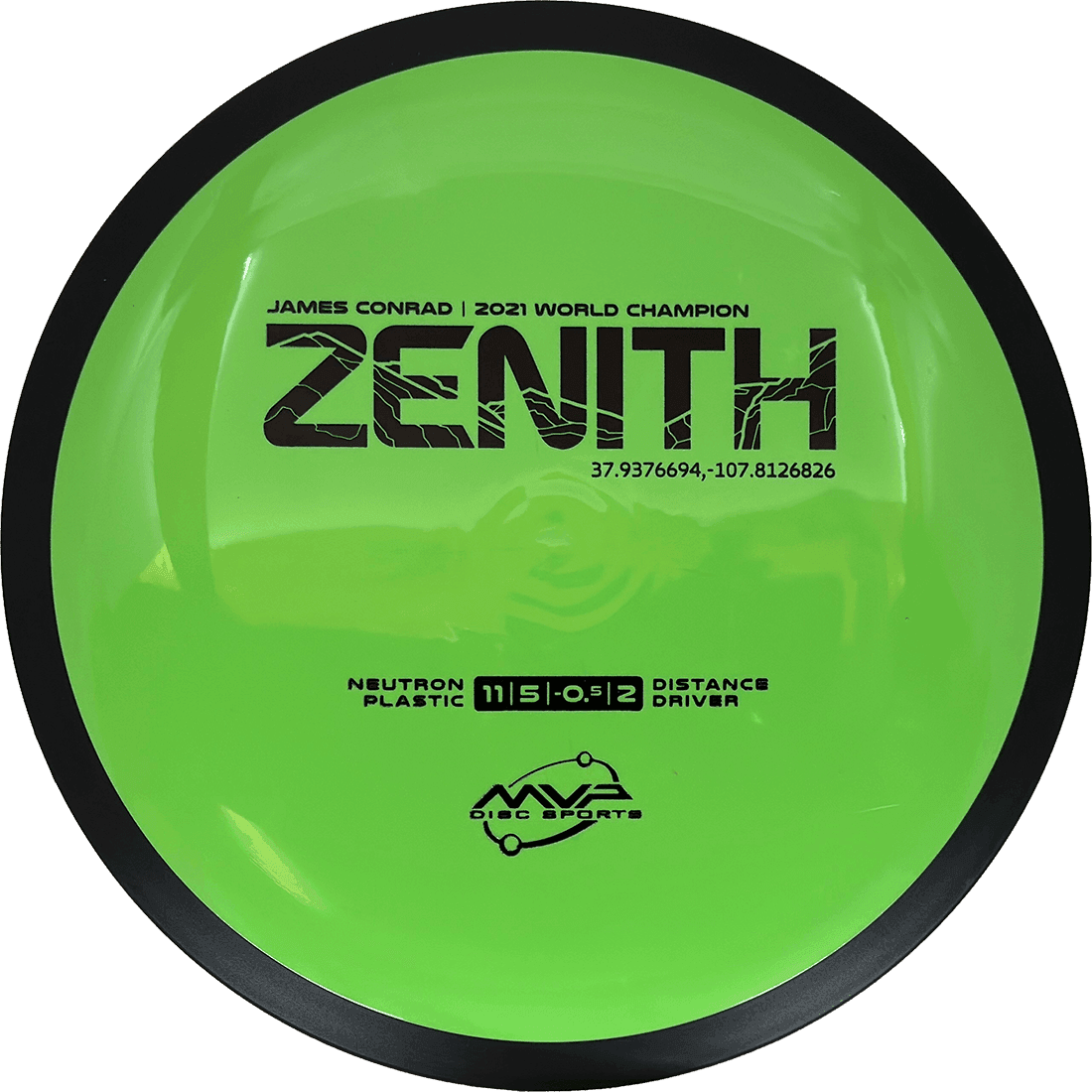 167g - Lime (Black) Neutron MVP Zenith - Skyline Disc Golf