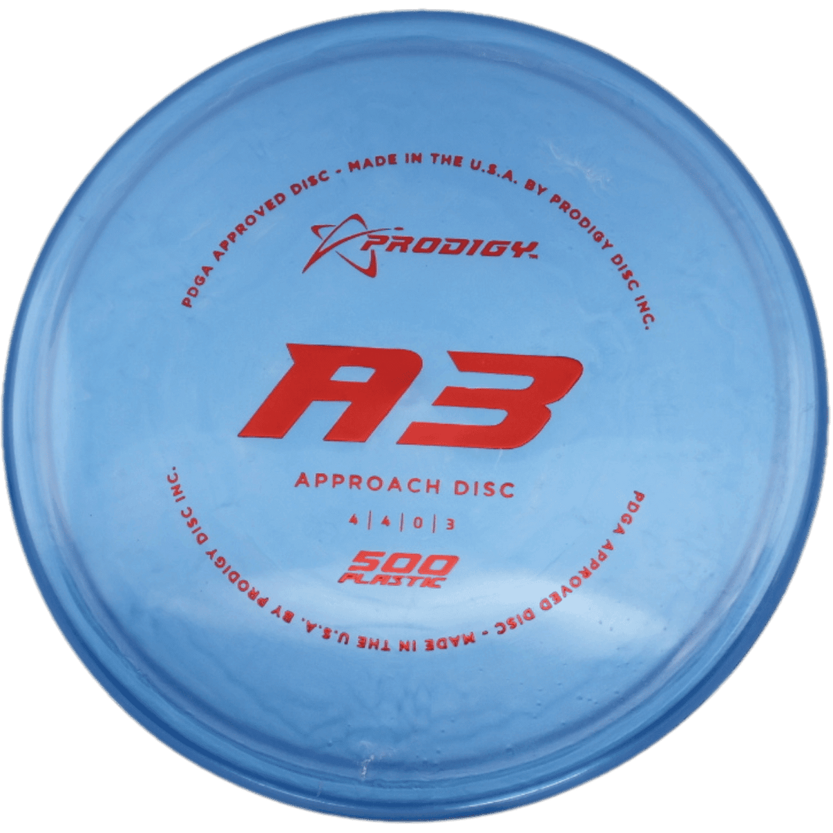 Prodigy Disc A3 - 500 / 170g - Sky Blue (Red) - Skyline Disc Golf