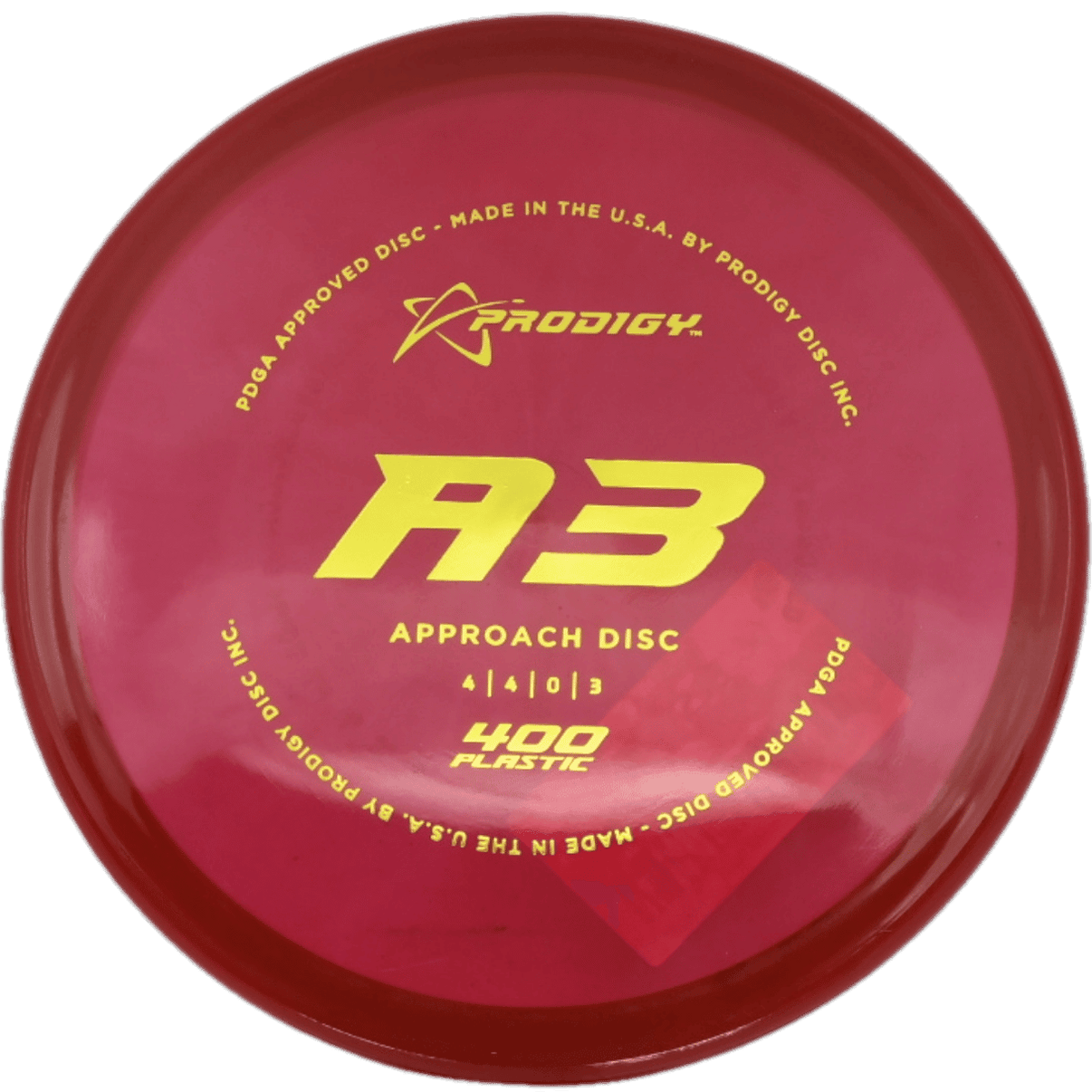 Prodigy Disc A3 - 400 / 171g - Brick Red (Gold) *077* - Skyline Disc Golf