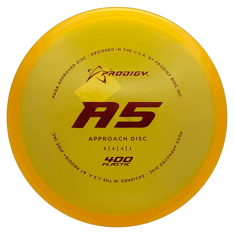 Prodigy Disc A5 - 400 / 175g - Yellow Orange (Red Rays)