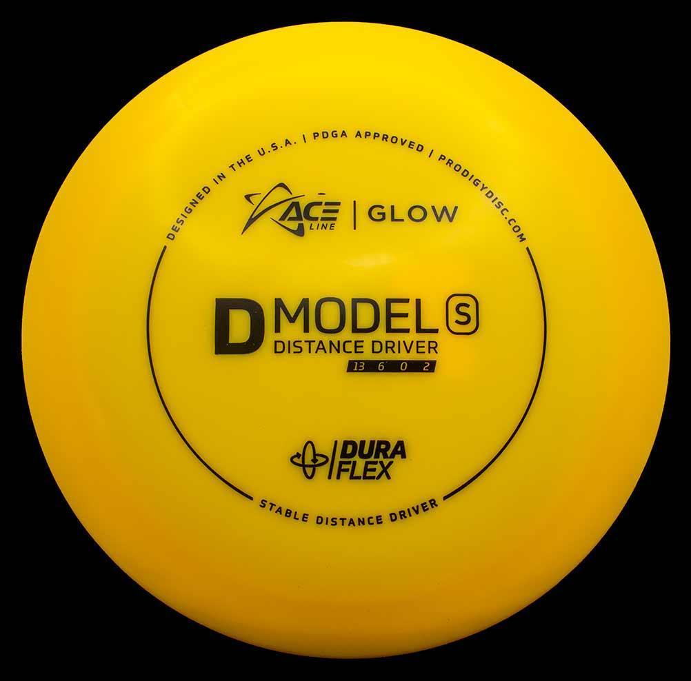 Prodigy Disc ACE Line D Model S - DuraFlex Glow / 174g - Yellow Glow (Black) - Skyline Disc Golf