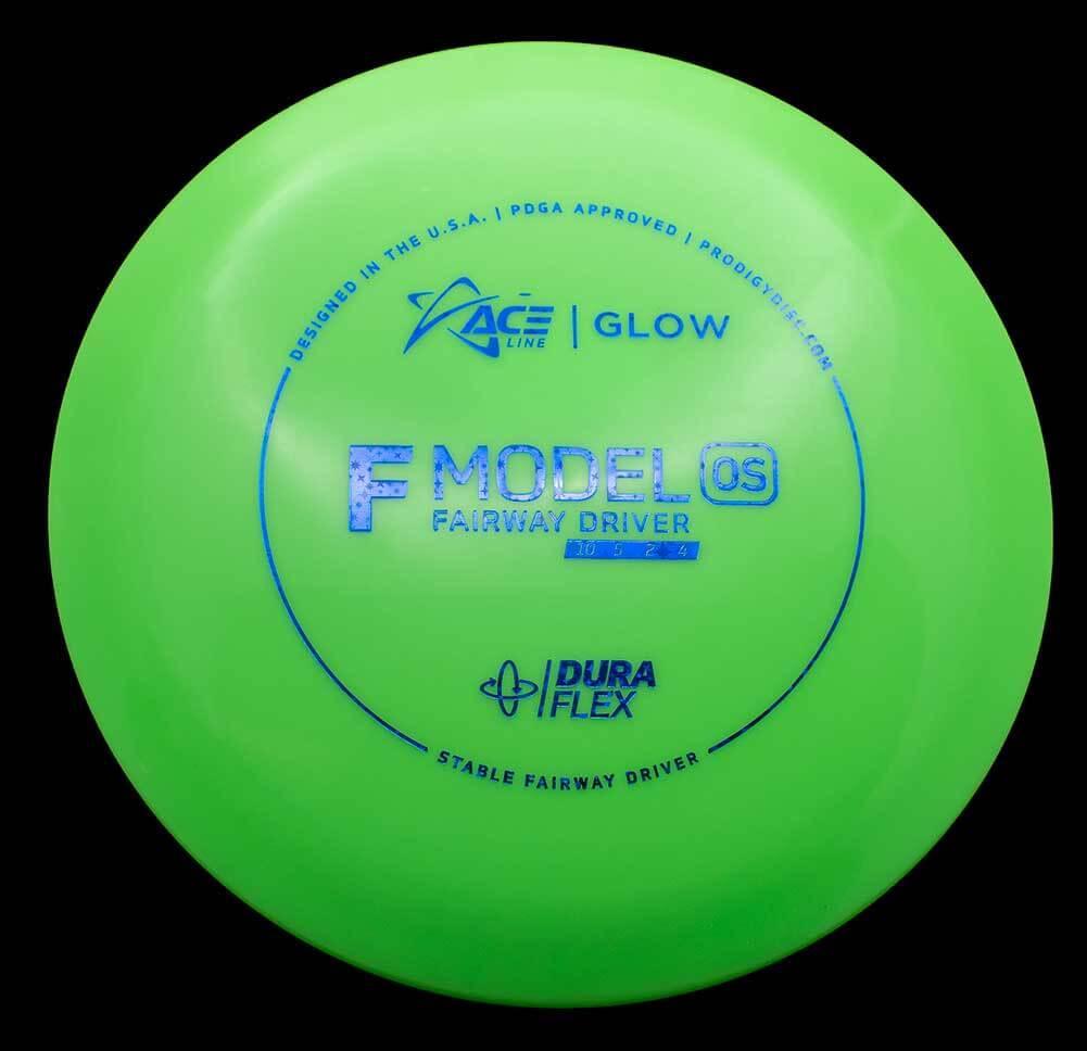 Prodigy Disc ACE Line F Model OS Prodigy Disc ACE Line F Model OS - DuraFlex Glow / 175g - Green (Blue Stars) - Skyline Disc Golf