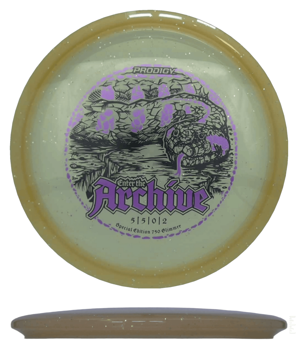 180g - Sand (Black/Lavender) 750 Glimmer Prodigy Disc Archive - Skyline Disc Golf