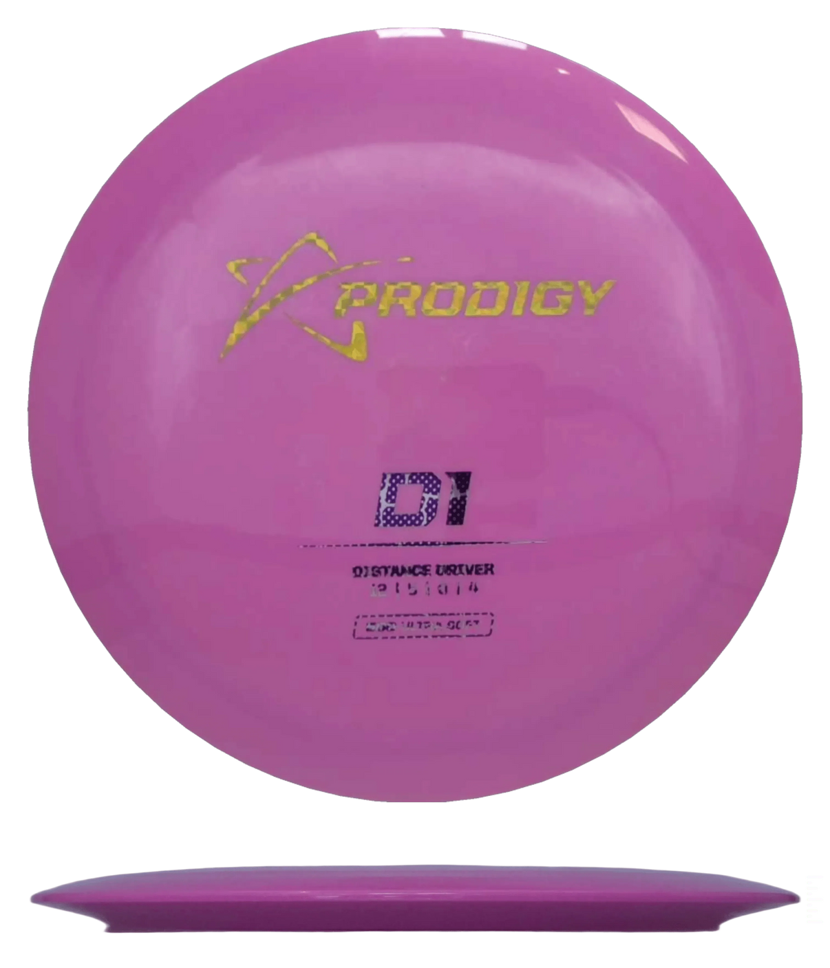 Prodigy Disc D1 - 500 Ultra Soft / 172g - Pink (Gold/Purple) - Skyline Disc Golf