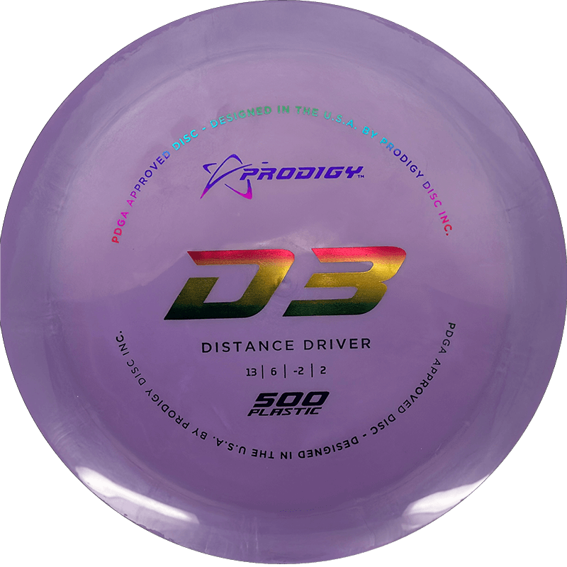 Prodigy Disc D3 Prodigy Disc D3 - 500 / 174g - Lavender (Rainbow Foil) - Skyline Disc Golf