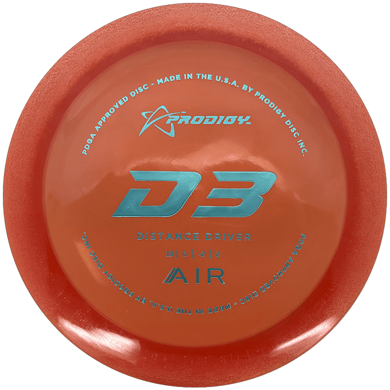 Prodigy Disc D3 Prodigy Disc D3 - AIR / 158g - Orange-ish (Light Blue Foil) - Skyline Disc Golf