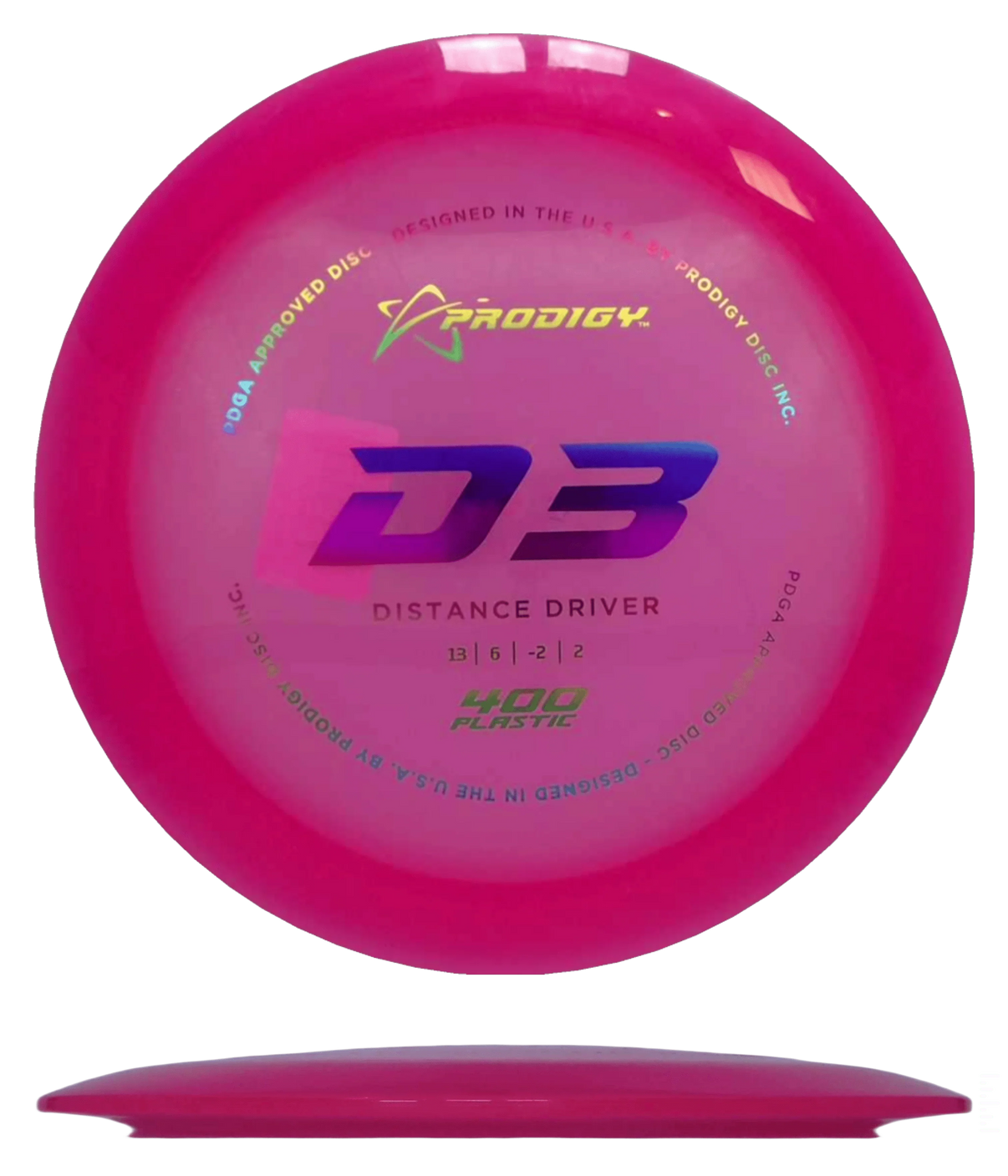 Prodigy Disc D3 - 400 / 176g - Hot Pink (Rainbow) - Skyline Disc Golf