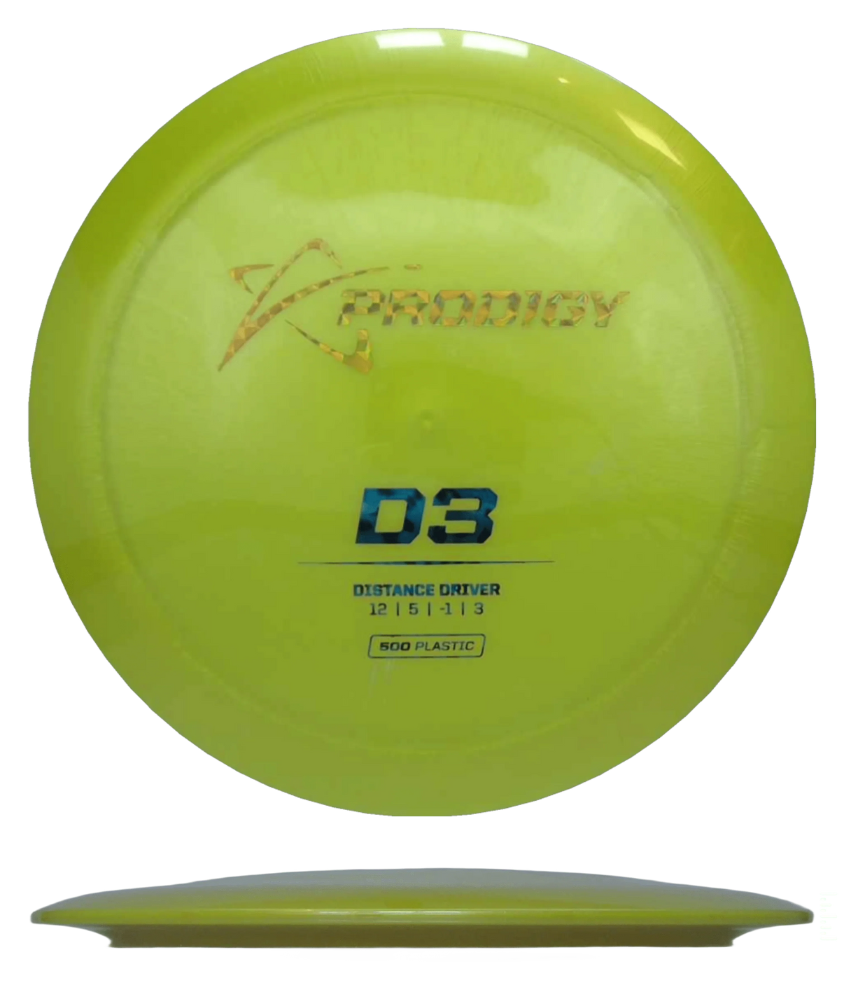 Prodigy Disc D3 - 500 / 174g - Yellow (Gold/Blue) - Skyline Disc Golf