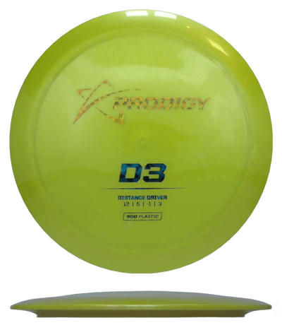 Prodigy Disc D3 - 500 / 174g - Yellow (Gold/Blue) - Skyline Disc Golf