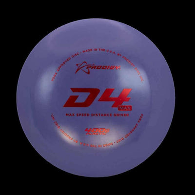 Prodigy Disc D4 MAX Prodigy Disc D4 MAX - 400G / 173g - Purple (Red) - Skyline Disc Golf