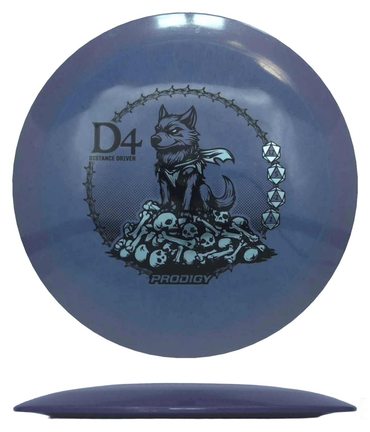 174g - Lavender (Black/Silver) ReBlend Prodigy Disc D4 - Skyline Disc Golf