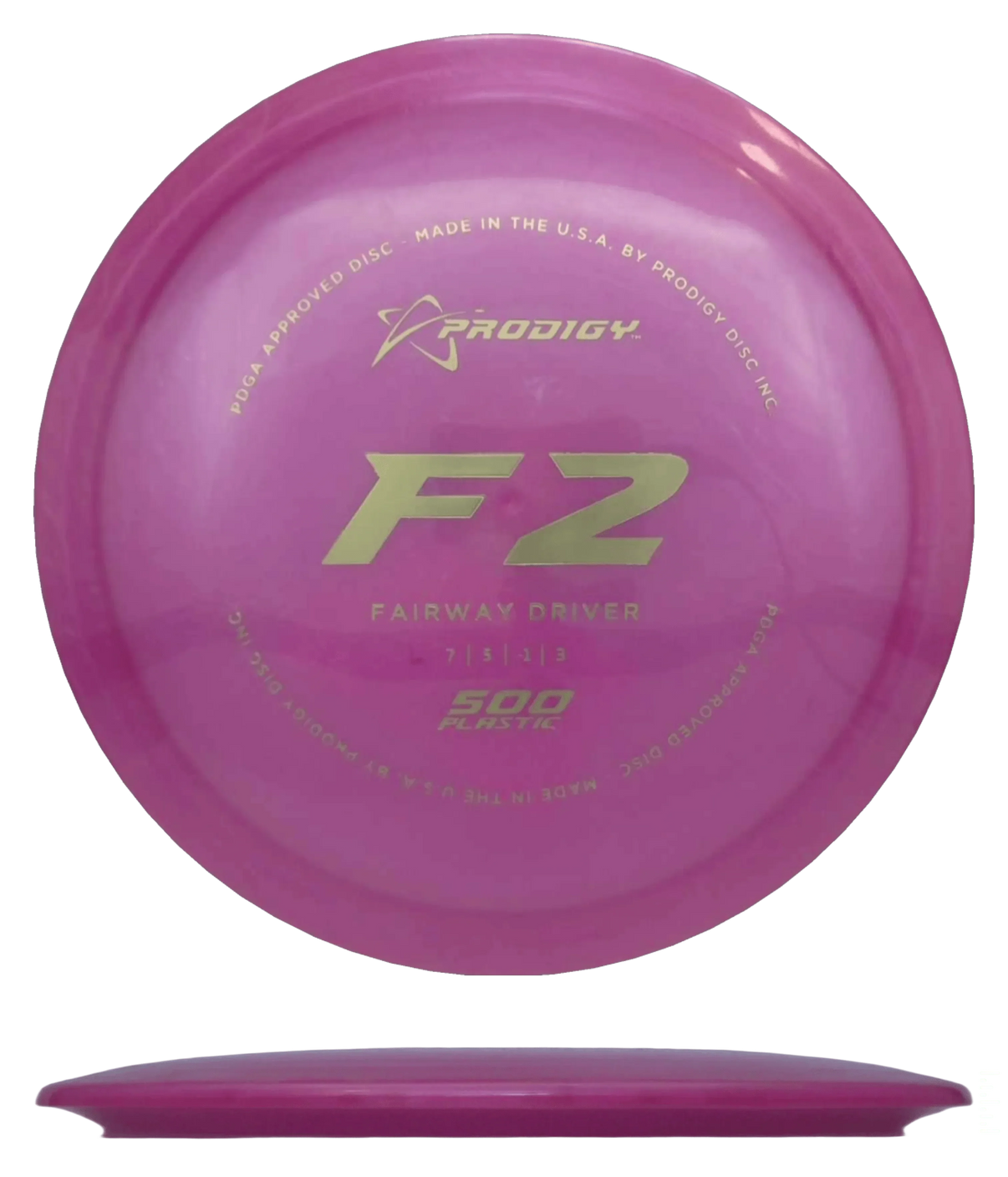 Prodigy Disc F2 - 500 / 167g - Pink (Gold) - Skyline Disc Golf