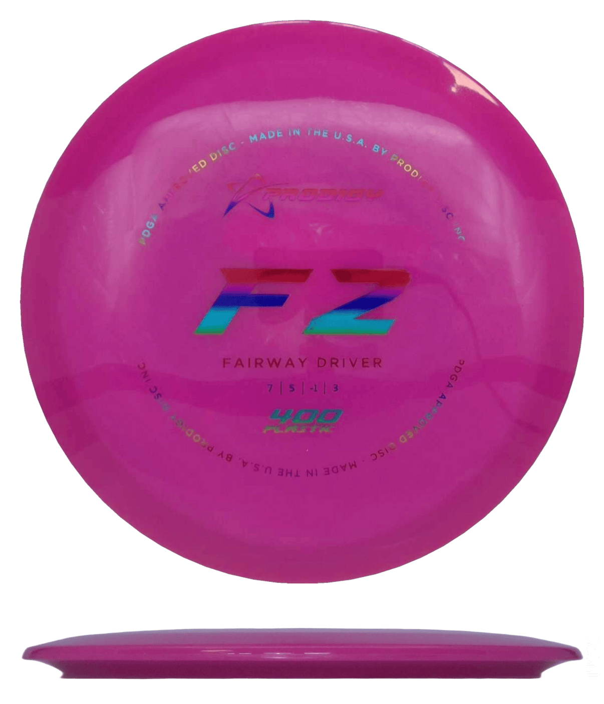 168g - Magenta Pink (Rainbow Foil) *022* 400 Prodigy Disc F2 - Skyline Disc Golf