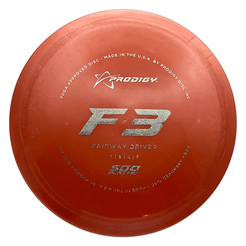 Prodigy Disc F3 Prodigy Disc F3 - 500 / 176g - Red Orange (Silver Glitter) - Skyline Disc Golf