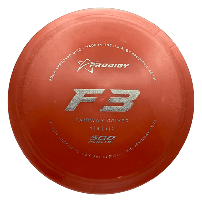 Prodigy Disc F3 Prodigy Disc F3 - 500 / 176g - Red Orange (Silver Glitter) - Skyline Disc Golf