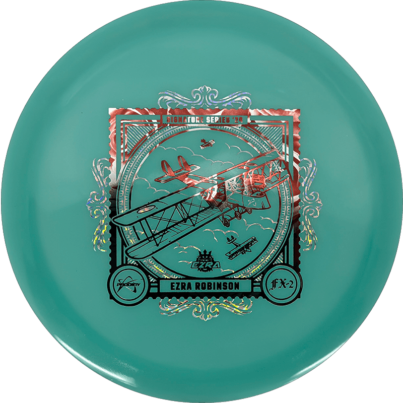 Prodigy Disc FX-2 Prodigy Disc FX-2 - 400 Color Glow - Ezra Robinson Signature Series / 174g - Teal (Brown Roses/Chrome) - Skyline Disc Golf