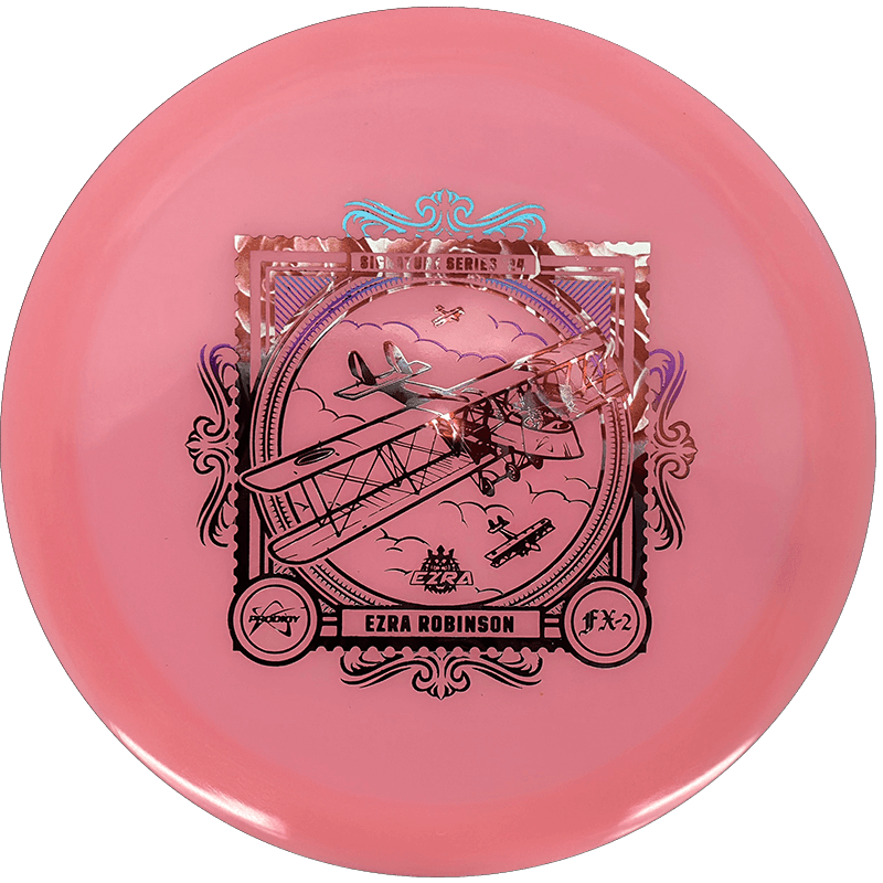Prodigy Disc FX-2 - 400 Color Glow - Ezra Robinson Signature Series / 172g - Pink (Brown Roses/Rainbow Foil) - Skyline Disc Golf