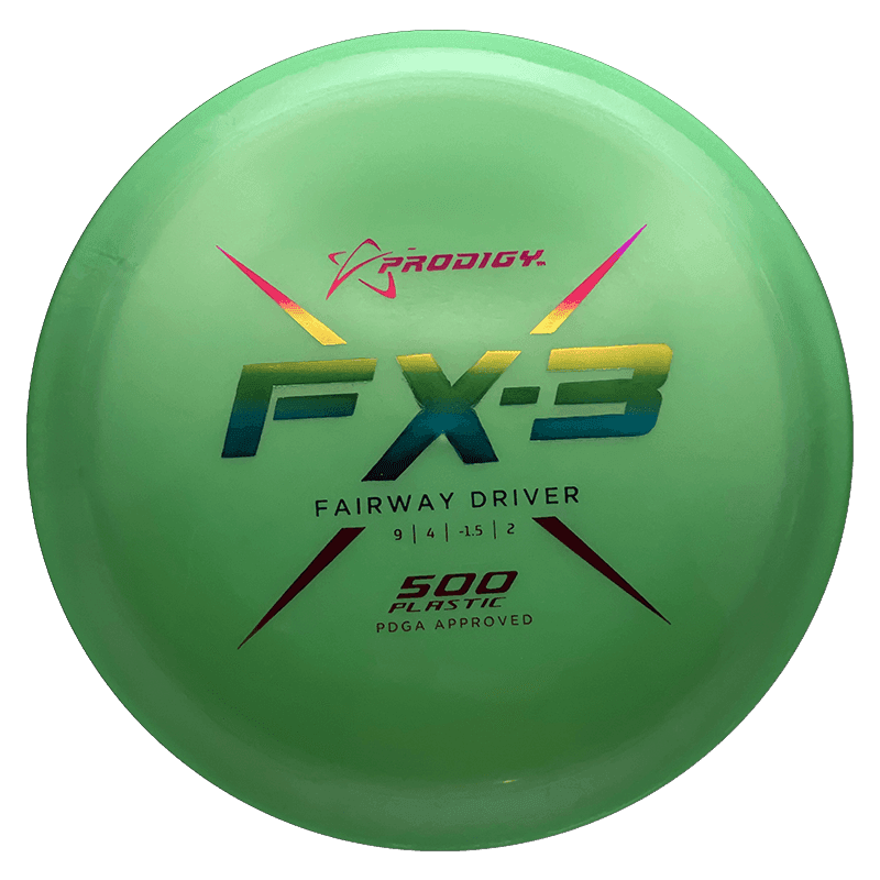 Prodigy Disc FX-3 Prodigy Disc FX-3 - 500 / 174g - Green (Rainbow Foil) - Skyline Disc Golf