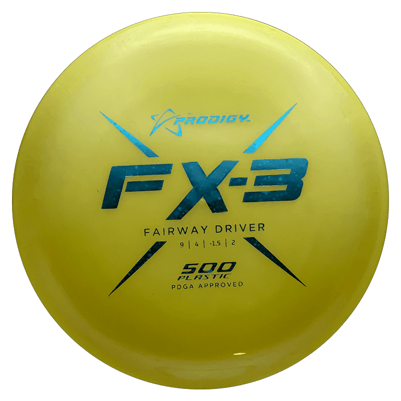 Prodigy Disc FX-3 Prodigy Disc FX-3 - 500 / 174g - Yellow (Blue Stars) - Skyline Disc Golf